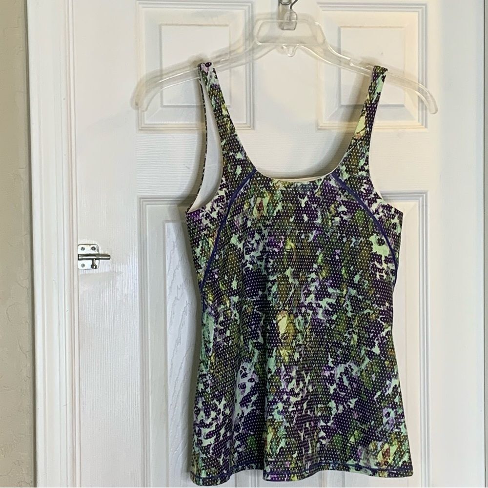 Lululemon Amala Tank Floral Sport White Multicolor Size 10 - Picture 4 of 8